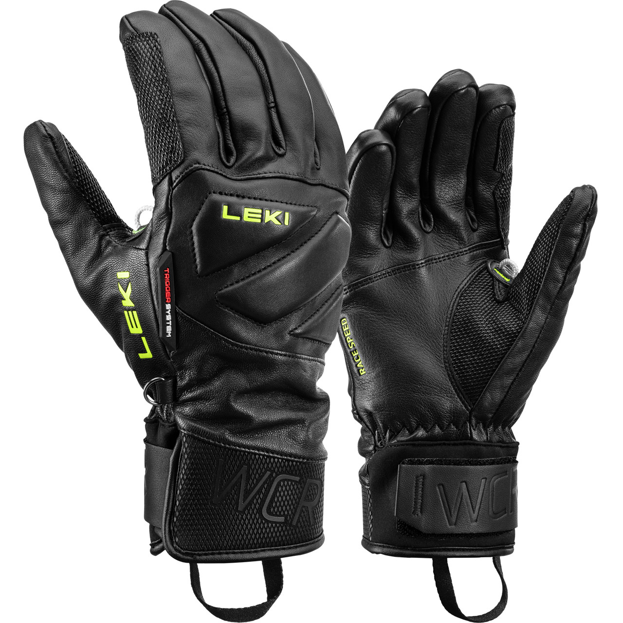Leki Handschuh WCR VENOM SPEED 3D black/ice lemon - 11,0