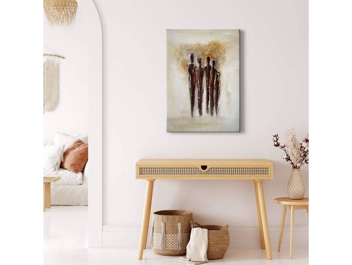Wandbild Together Polyester PVC / Fichtenholz Schwarz 50 x 70cm