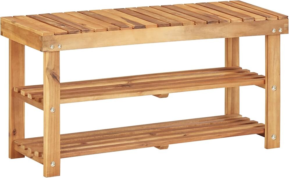 vidaXL Range-chaussures 90x32x46 cm Bois d'acacia massif