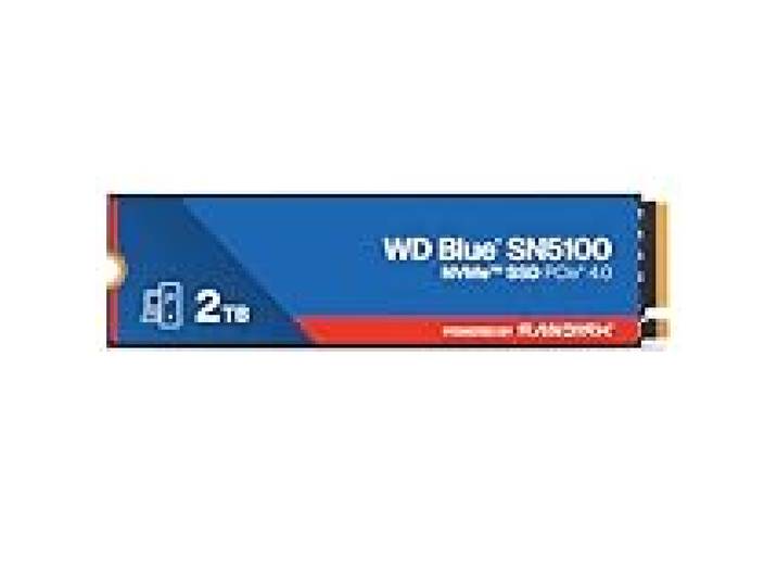 WD Blue SN5100 SSD 2 to (7 100 MB/s en Lecture, Disque SSD NVMe, M.2 2280, PCIe Gen 4.0, nCache 4.0, Technologie Sandisk 3D CBA NAND, Acronis True Image)