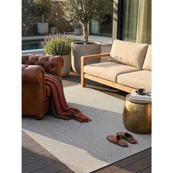 Flachgewebe-Teppich Polypropylen Grau 140x200 cm - BORNO   Kadima