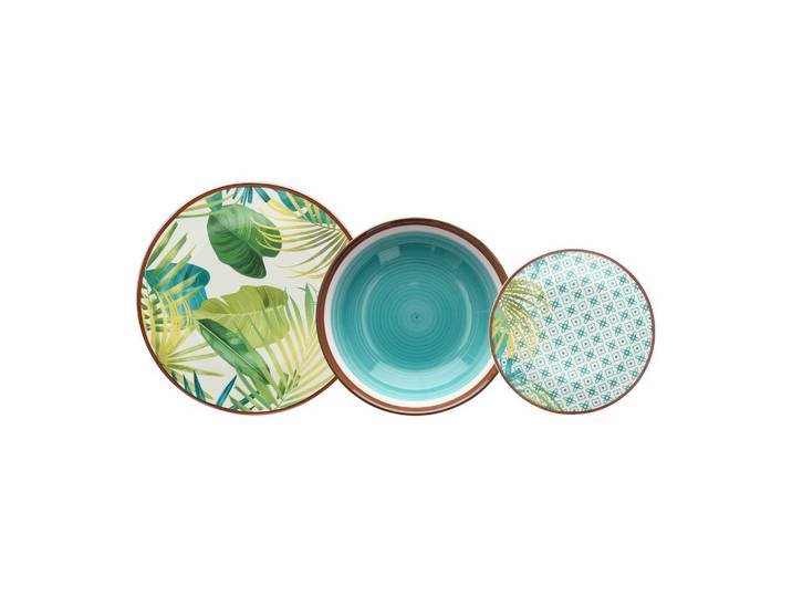 Tafelservice Metropolis Porzellan Multicolor 18-teilig