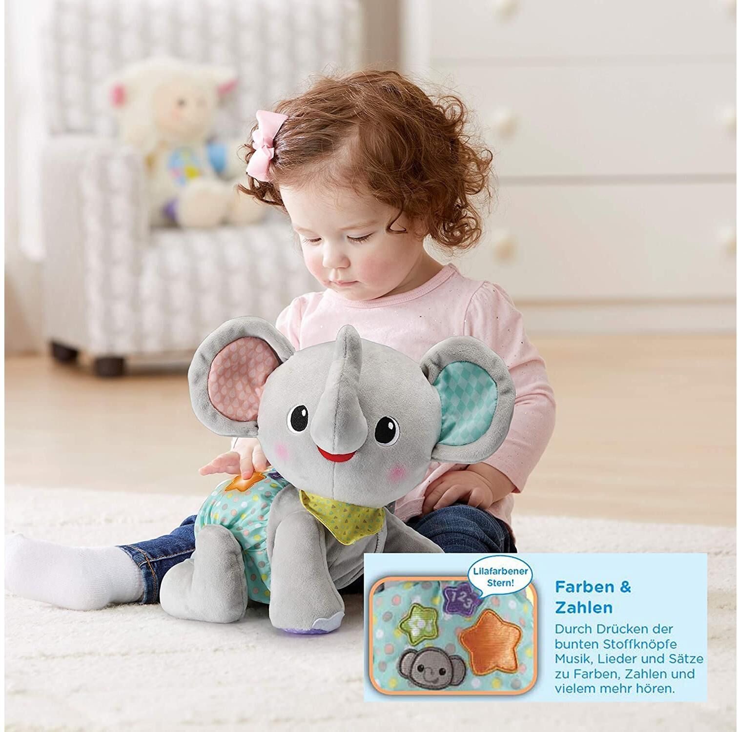 Lernspielzeug VTECH "Krabbel mit mir - Elefant", Kinder, bunt, Lernspielzeug Lernspielzeug bunt Einheitsgröße