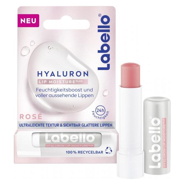 Labello Lippenpflegestift Hyaluron Lip Moisture Boost Rose - NEU (Lippenpflege Stick, 5.20 g) (88071)