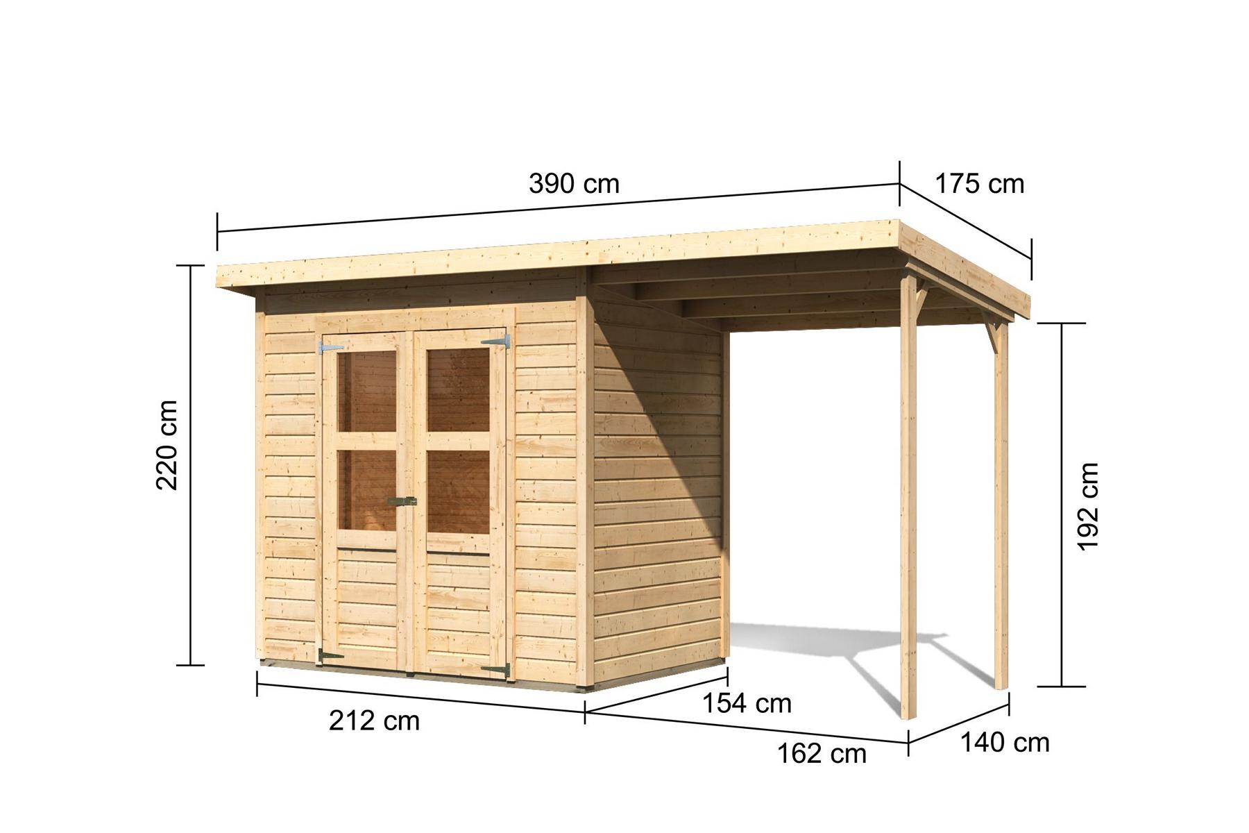 KARIBUHOLZT SH Merseburg 3 Set inkl. AD,natur,212x154x220 08430611