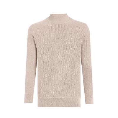 Rollkragenpullover FELIX HARDY "Rollkragenpullover", Herren, Gr. M, beige, 100% Baumwolle, hoch geschlossener Ausschnitt, Pullover Rollkragenpullover