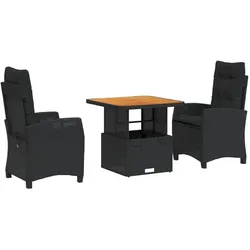 vidaXL, Gartentisch + Balkontisch, Dabeles (2x Stuhl + Tisch) (80 x 80 x 71 cm)
