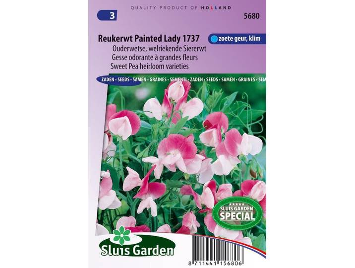 Lathyrus Odoratus zaden Painted Lady 1737 reukerwt