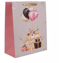 Geschenk- und Luftballonmuster-Geschenktasche - 11 x 14 cm