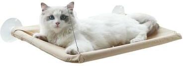 Inspired Living SunView Deluxe Cat Window Hammock Heavy Duty Window Perch For Cats With 20kg Capacity white