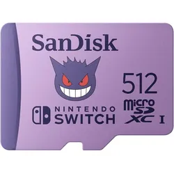 Sandisk Nintendo Pokemon Ectoplasm (512 GB, microSDXC, U3, UHS-I), Speicherkarte, Violett