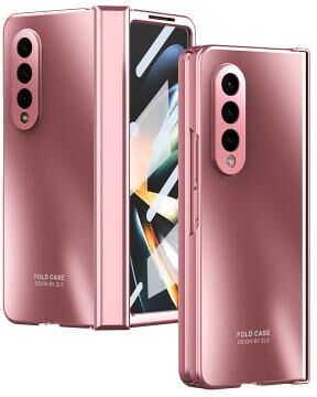 LightInthebox Phone Case For Samsung Galaxy Z Fold 5 Z Fold 4 Z Fold 3 Full Body Case Flip Plating Dustproof Solid Colored PC