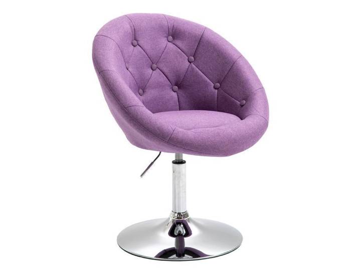 Fauteuil SVITA HAVANNA fauteuil lounge fauteuil club tabouret de bar fauteuil pivotant style rétro violet/argent