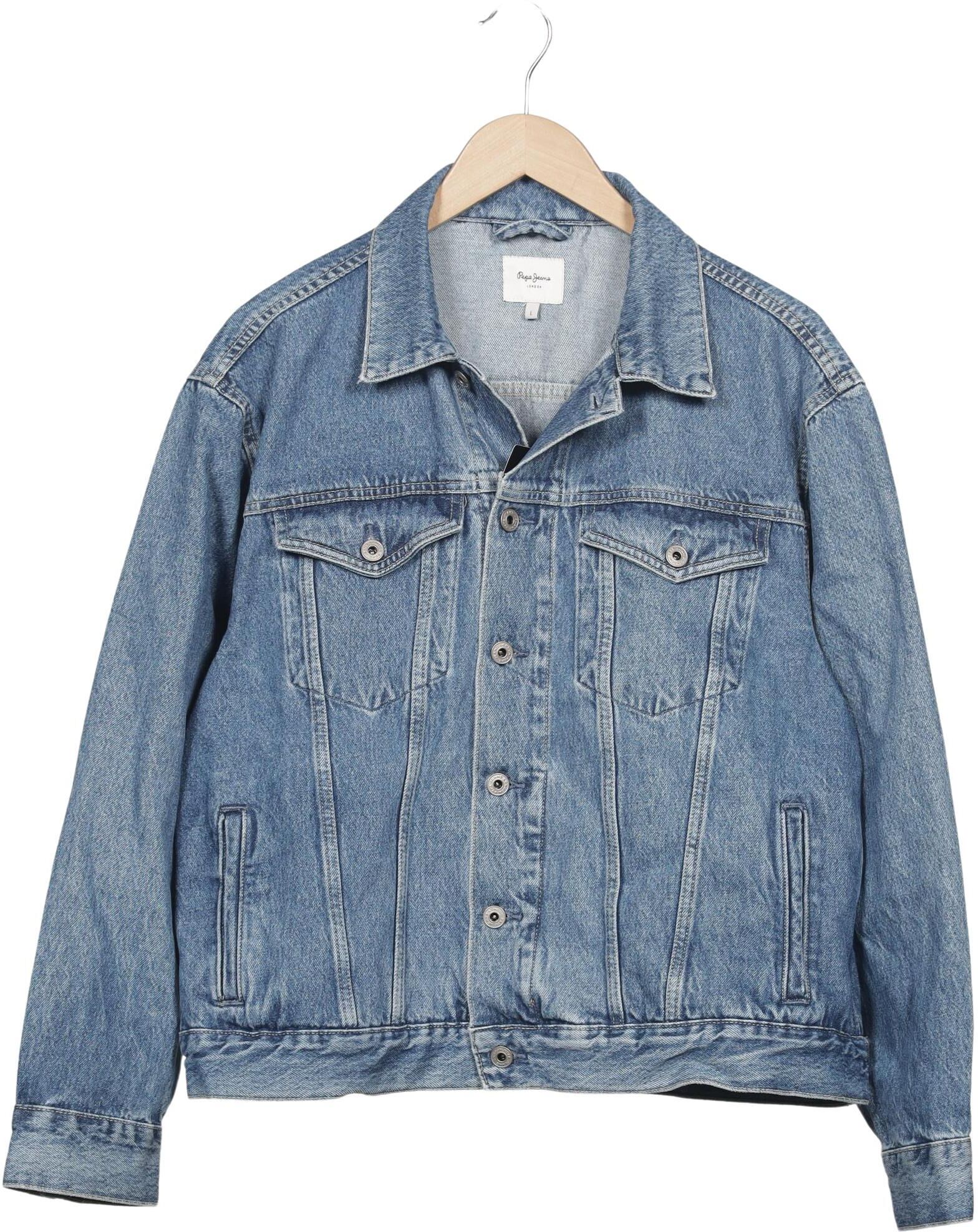 Pepe Jeans Damen Jacke, Blau, Gr. L, Baumwolle - Second Hand