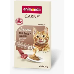 animonda Carny Adult Creme Ente+Taurin 6x16g Katzensnack