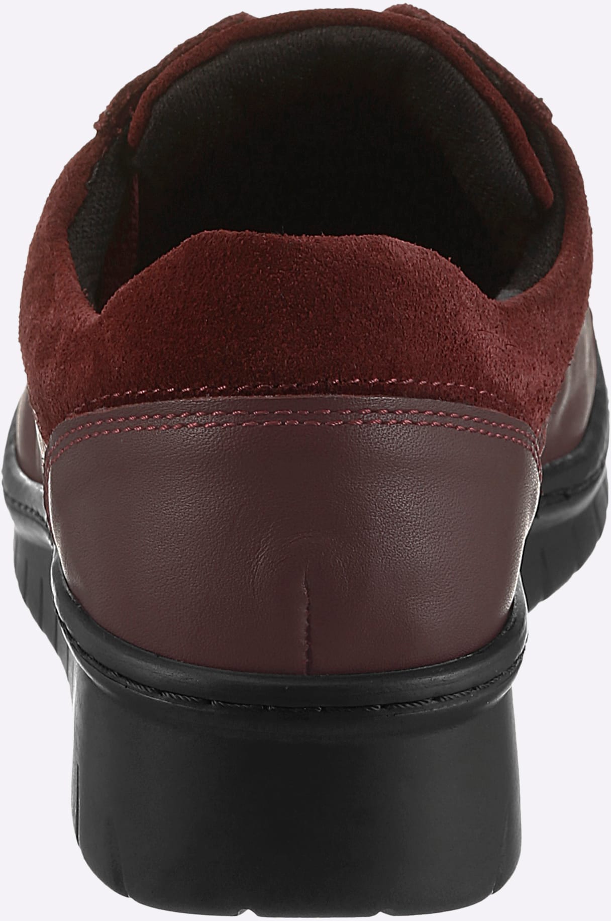 Schnürschuh CASUAL LOOKS, Damen, Gr. 40, rot (dunkelrot), Glattleder, Veloursleder, Schuhe Schnürschuh dunkelrot 40