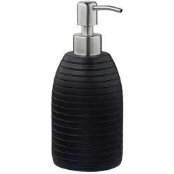relaxdays Seifenspender Rillen mit Edelstahlpumpe