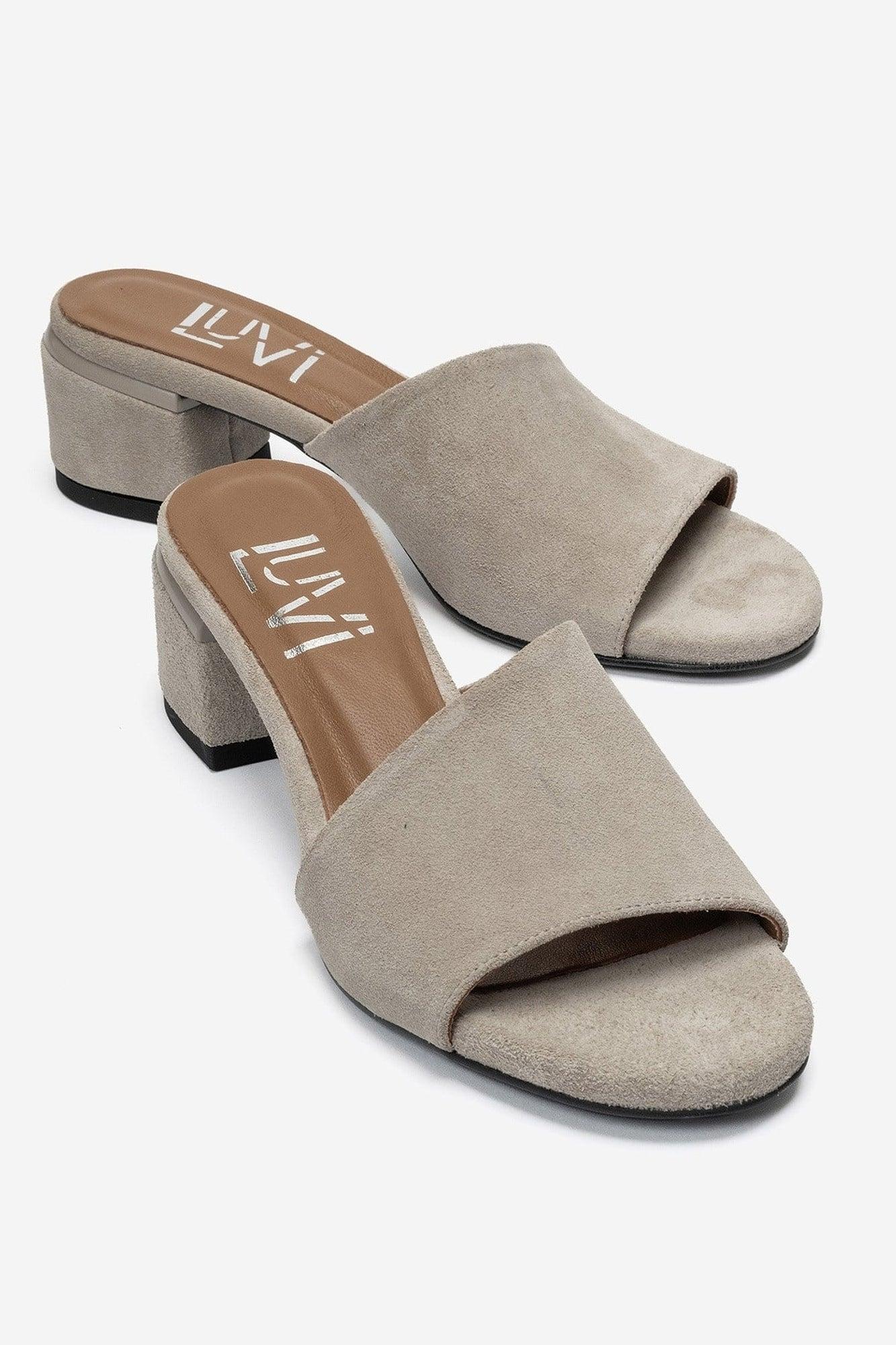 Delavie Leder-Sandale mit Blockabsatz