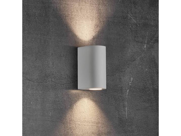 Nordlux Aussenwandleuchte Canto Maxi 2, weiß / opal, Aluminium, Modern, Wandleuchte außen