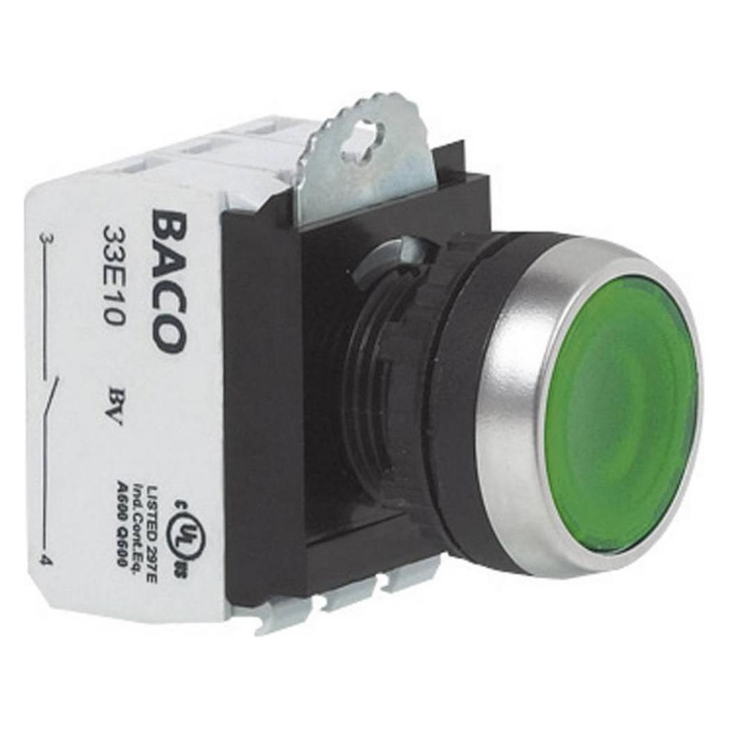 Baco Drucktaster Leucht flach 600 V 10 A (BAL21AH20H)