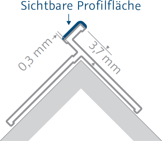 HSK Duschkabinenbau KG HSK Eckprofil, außen, flächenbündig, ca. 23 × 27 mm, schwarz-matt, 930012-68 930012-68