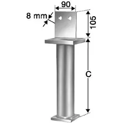 Simpson Sst, Holzverbinder, SST Stützenfuss PISMAxIG-B (Stützenfuss, 1 Stk.)