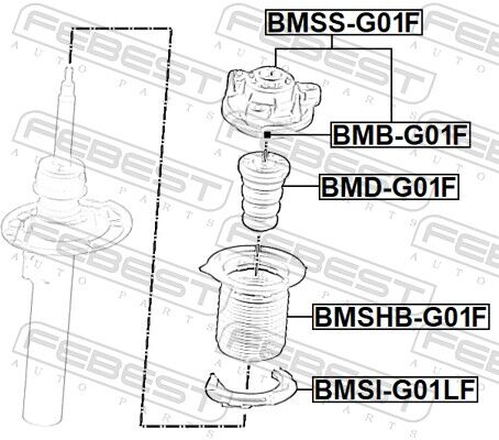 Febest Anschlagpuffer, Federung Bmd-G01f Vorderachse Für Bmw