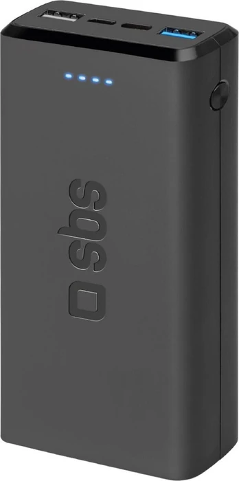 SBS Powerbank 2x USB, 20.000 mAh, schwarz