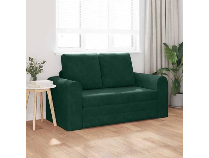 NEW Vert Sofa ergonomique - - Canapé-lit convertible - Sofa-lit - Vert foncé 148X71X83 cm Velours(1parcel)3411581