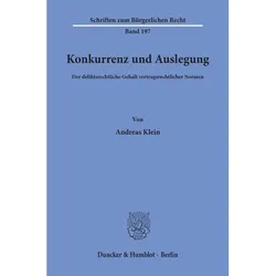 Konkurrenz und Auslegung., Fachbücher von Andreas Klein