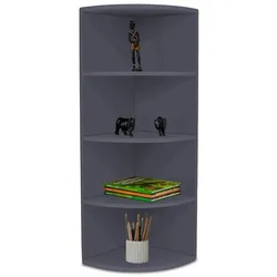 Coemo Eckregal Corner 120 Anthrazit Bücherregal Holz Standregal Eckregal