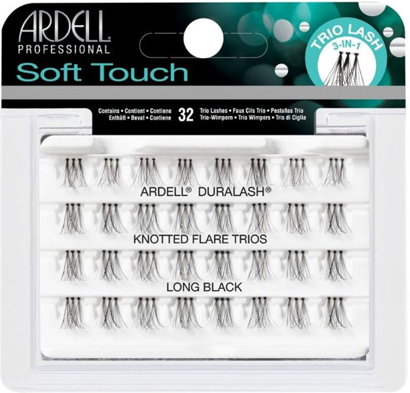 Ardell Lash Trios knotted flares soft touch #long black 32 u