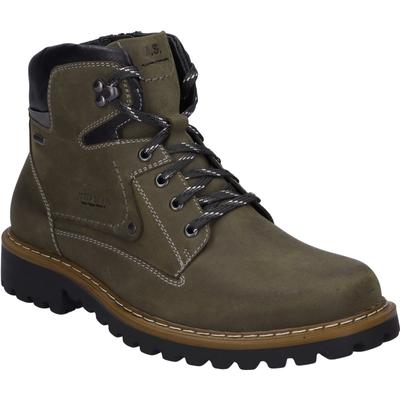 Stiefelette JOSEF SEIBEL "Chance 51, oliv-kombi", Herren, Gr. 42, grün (oliv, kombi), Obermaterial: 100% Rindsleder Leather cow., Schuhe Stiefelette