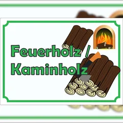 HB-Druck Werbeaufkleber Aufkleber Feuerholz A0 (841x1189mm)