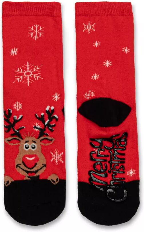 Manor Kids - Weihnachtssocken, Terry Socks ABS X-Mas, 25-30, Rot