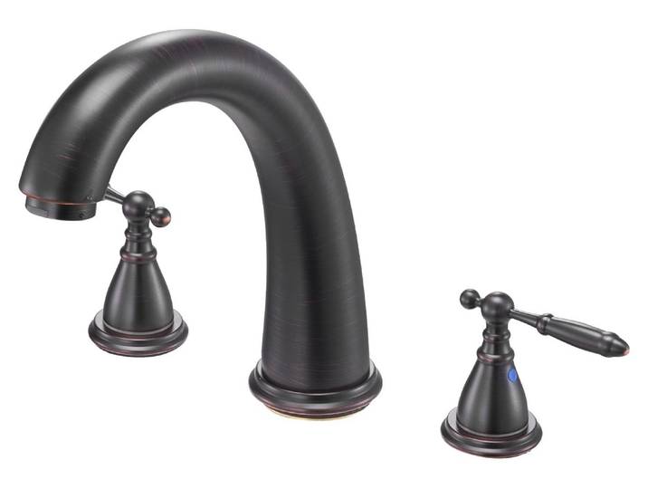 VEVOR robinet de baignoire romain Set de robinet de baignoire avec 2 poignées\, robinet de baignoire en acier inoxydable avec bec haut arc pour montage sur le pont pour le bain des adultes couleur bronze VEVOR robinet de baignoire romain Set de robinet de baignoire avec 2 poignées\, robinet de baignoire en acier inoxydable avec bec haut arc pour montage sur le pont pour le bain des adultes couleur bronze