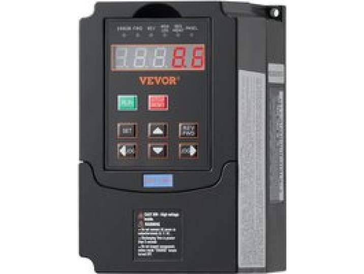VEVOR Frequenzumrichter VFD 2 PS, 1,5 kW, 7,5 A, 1- oder 3-phasiger 220-V-Eingang auf 3-phasigen 220-V-Ausgang, 40-60-Hz-Eingang, 0-400-Hz-Ausgang, VFD für Spindelmotor-CNC-Drehzahlregelung