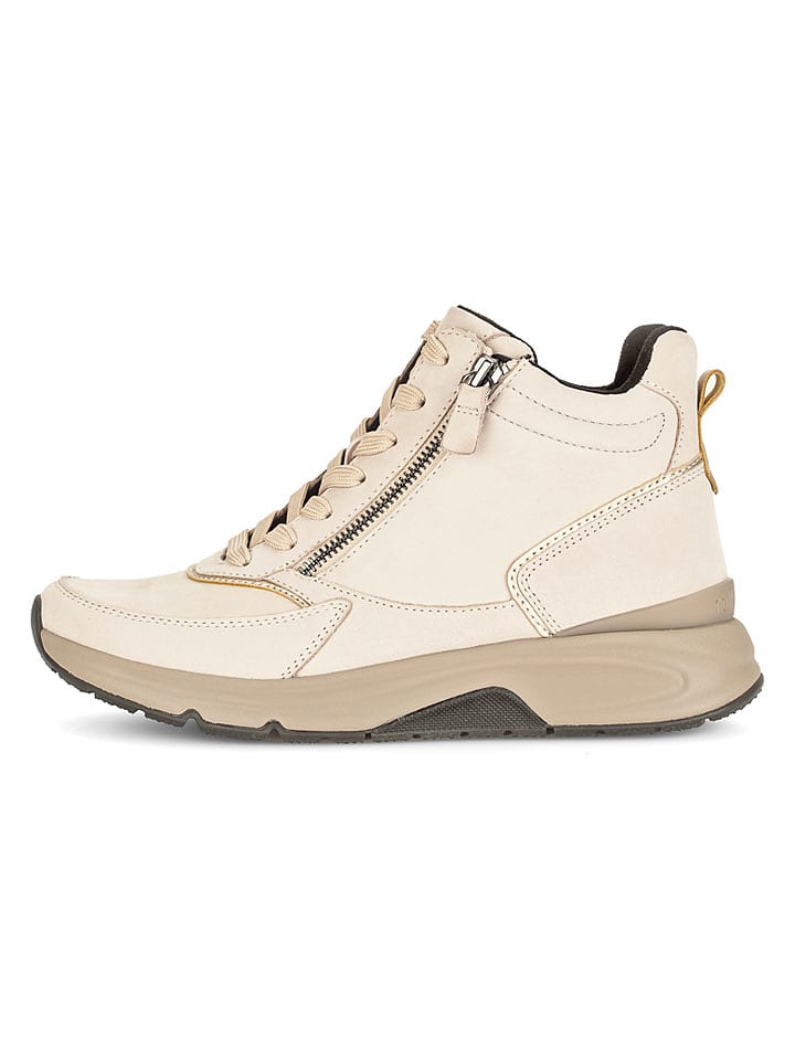 Gabor Leder-Boots in Creme - 42