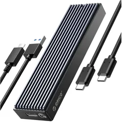 Orico M.2 NVME Classic Enclosure 10Gbps (Black) (M.2), Festplattengehäuse, Schwarz