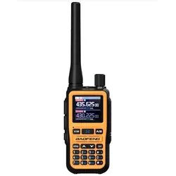 Baofeng Krótkofalówka UV-5R EU MINI USB-C Bluetooth VHF UHF Pasmo Lotnicze Orange, Walkie Talkie, Orange, Schwarz
