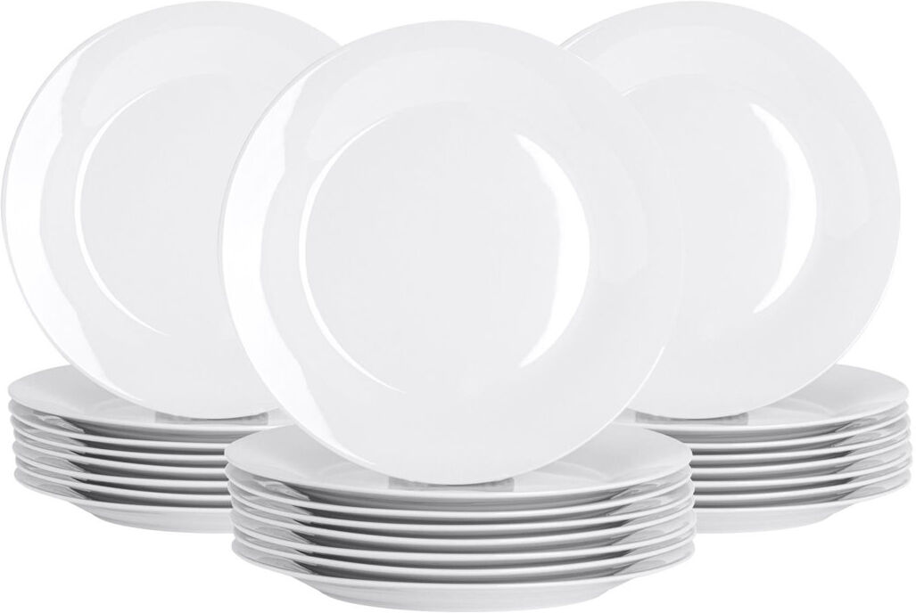 Argon Tableware - Classic Dinner Plates - 27cm - White White 26.8cm W X 2.5cm W