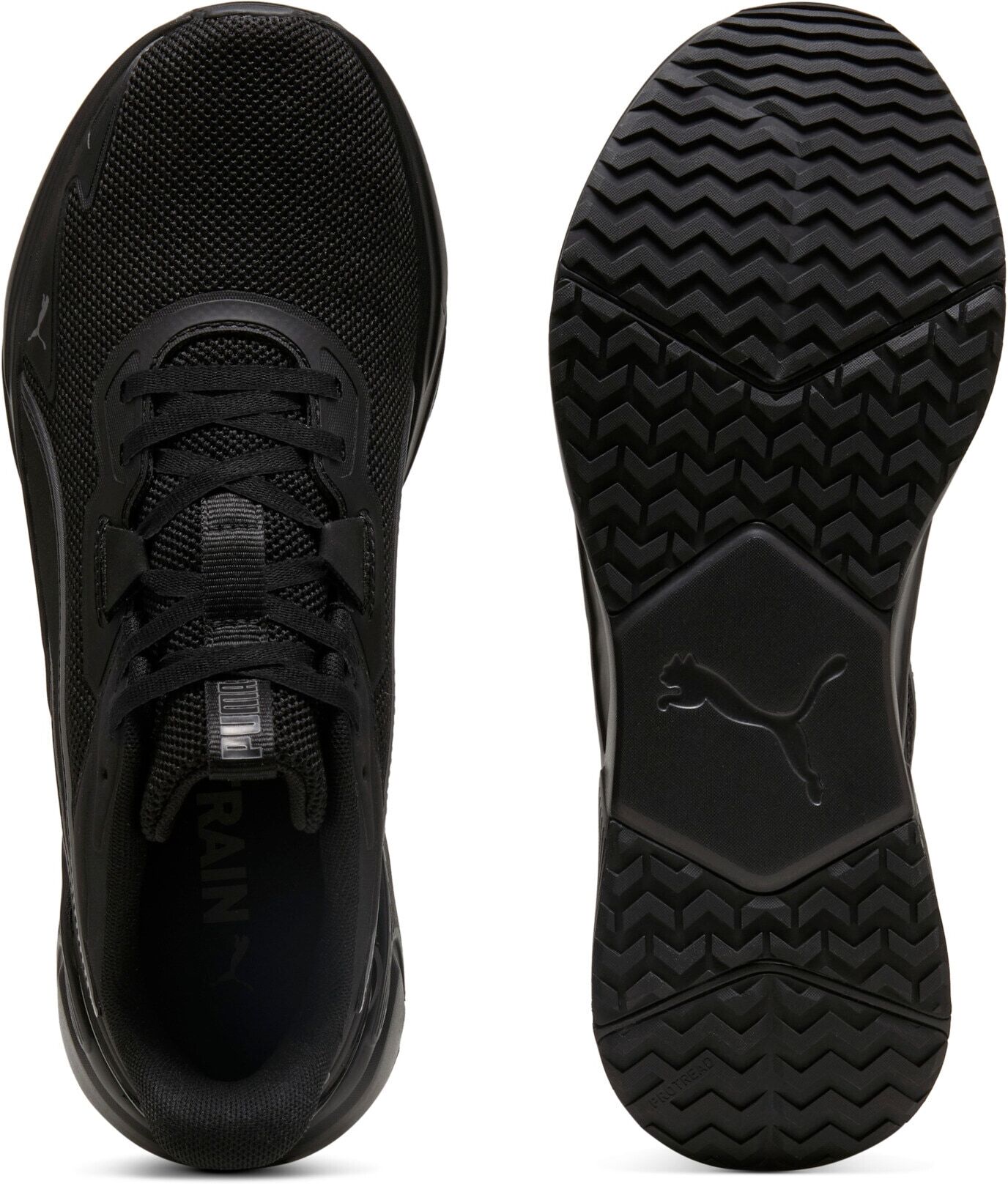 Trainingsschuh PUMA "DISPERSE XT 4 KNIT", Gr. 38, Textil, puma schwarz, cool schwarz gray, Schuhe Trainingsschuh, mit atmungsaktivem Strickobermaterial, mit TPU-Fersenklammer puma schwarz, cool schwarz gray 38, Textil