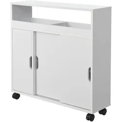Helloshop26 - Weißer Badezimmerschrank mit Schiebetüren