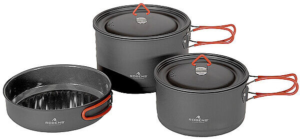 ROBENS Campinggeschirr Basecamp Pro Ceramic Cook Set XL grau B