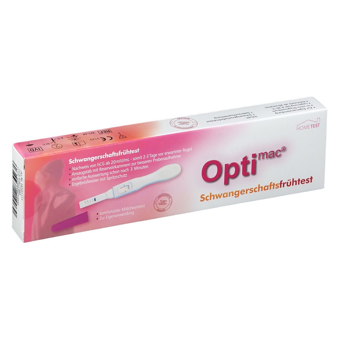 Optimac Schwangerschafts-Frühtest 1 St Test