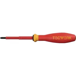 Tecwerk Schraubendreher Gr.PZD 1 Klingen-L.80mm VDE isol.