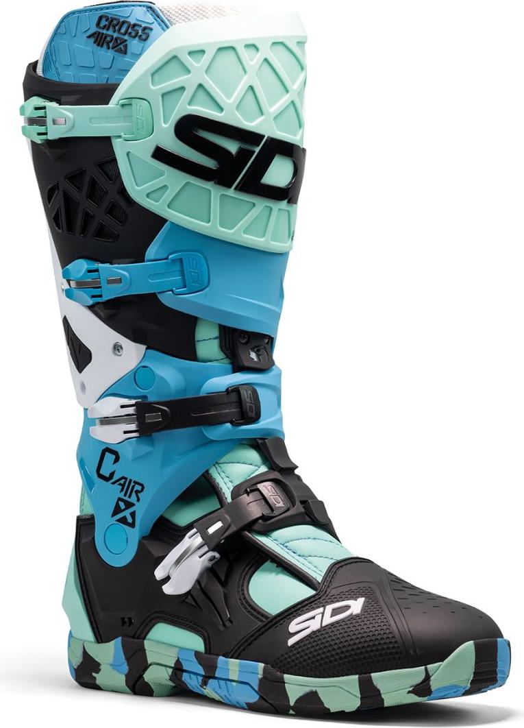 Sidi Crossair X Motocross-Stiefel, Messy Cyan, Größe 44