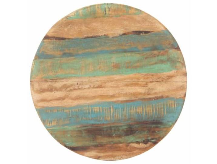 HBBMGYD Esstisch 80 cm aus massivem Altholz Handgefertigt, gemischte Farbe, Beine aus schwarzem pulverbeschichtetem Eisen, robuste Oberfläche, Küchengebrauch