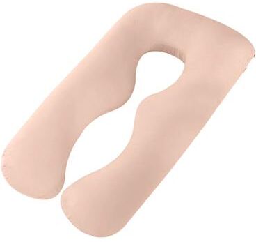Inspired Finds U Shape Maternity Pillow Cover 100% Cotton Replacement Case For Pregnancy & Nursing Body Pillows beige