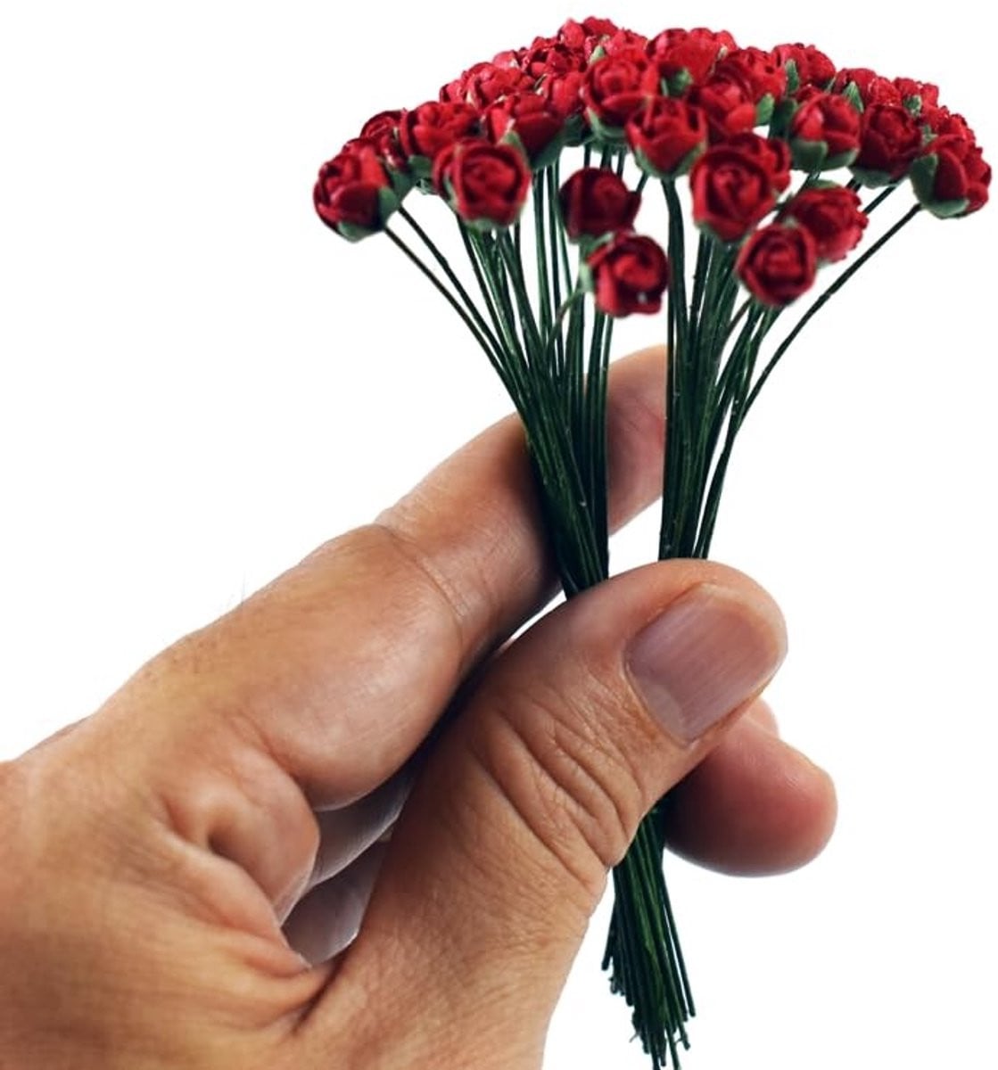 Dailygoods Kunstmatige Rozen 50 Stuks - Handgemaakte Papieren Bloemen voor Decoratie en Scrapbooking